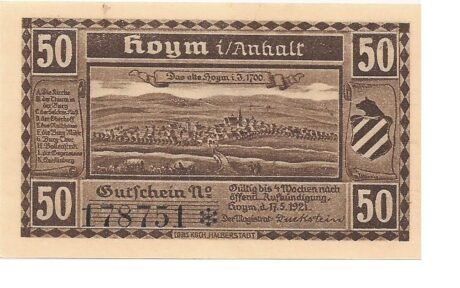 Аверс банкноты 50 fenigów (Niemcy) 1921