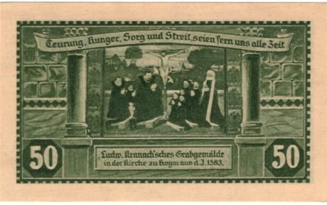 Реверс банкноты 50 fenigów (Niemcy) 1921