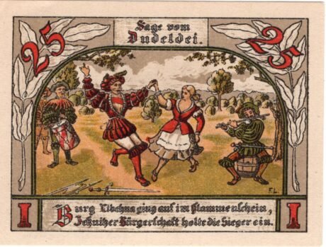 Реверс банкноты 25 fenigów (Niemcy) 1921