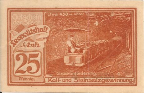 Реверс банкноты 25 fenigów (Niemcy) 1921