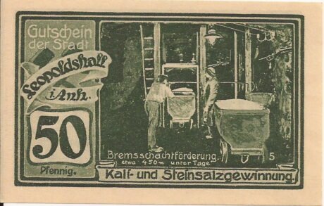 Реверс банкноты 50 fenigów (Niemcy) 1921
