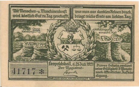 Аверс банкноты 50 fenigów (Niemcy) 1921