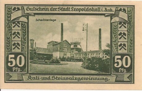 Реверс банкноты 50 fenigów (Niemcy) 1921