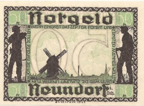 Реверс банкноты 50 fenigów (Niemcy) 1921