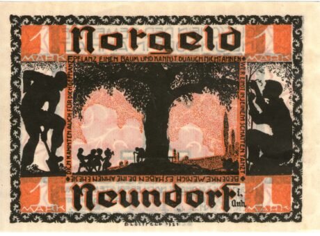 Реверс банкноты 1 marka (Niemcy) 1921