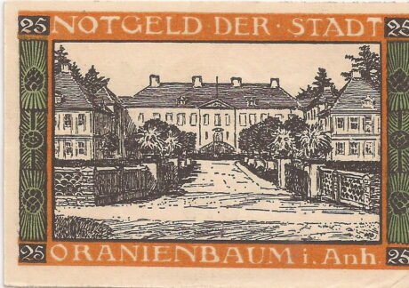 Реверс банкноты 25 пфеннигов (Германия)