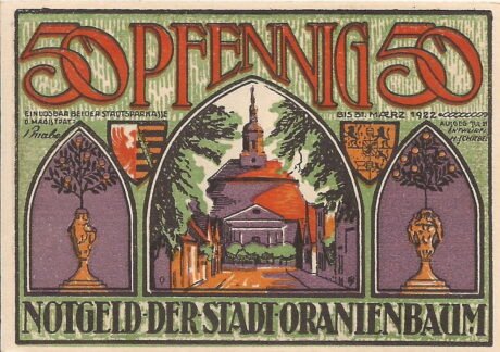 Аверс банкноты 50 fenigów (Niemcy)