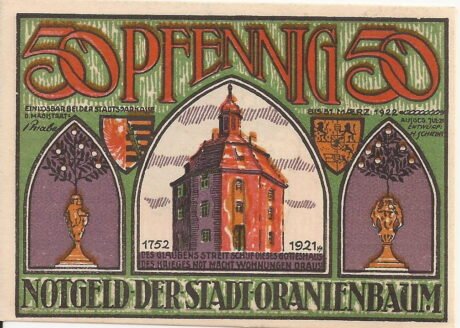 Аверс банкноты 50 fenigów (Niemcy)