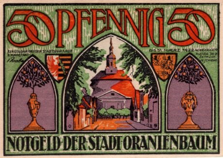 Аверс банкноты 50 fenigów (Niemcy) 1922