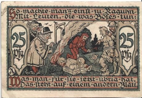 Реверс банкноты 25 fenigów (Niemcy) 1923