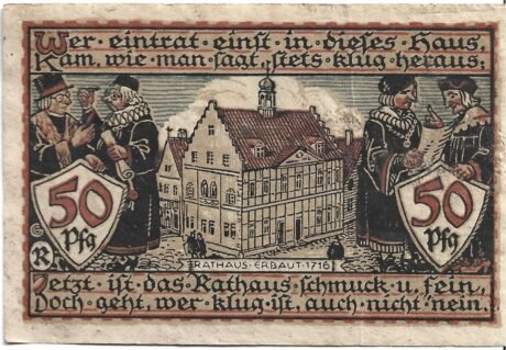 Реверс банкноты 50 fenigów (Niemcy) 1923