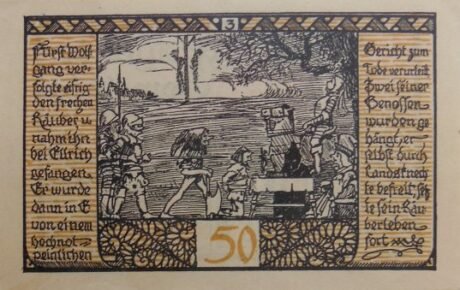 Реверс банкноты 50 fenigów (Niemcy) 1921