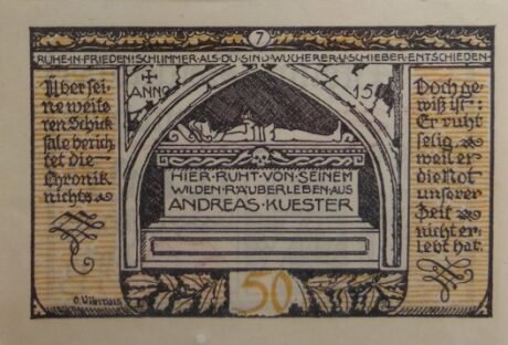 Реверс банкноты 50 fenigów (Niemcy) 1921