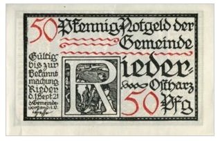 Аверс банкноты 50 fenigów (Niemcy) 1921