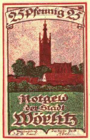 Аверс банкноты 25 fenigów (Niemcy) 1922