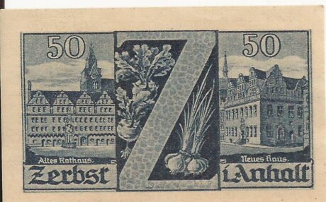 Реверс банкноты 50 fenigów (Niemcy) 1921