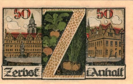Реверс банкноты 50 fenigów (Niemcy) 1921