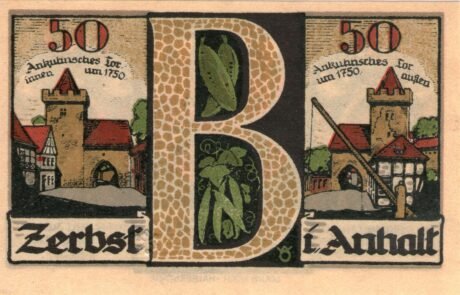 Реверс банкноты 50 fenigów (Niemcy) 1921