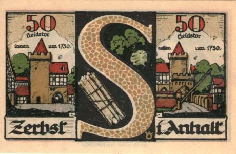 Реверс банкноты 50 fenigów (Niemcy) 1921