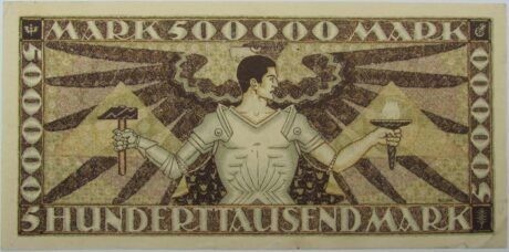 Реверс банкноты 500000 marek Badische Bank (Niemcy) 1923