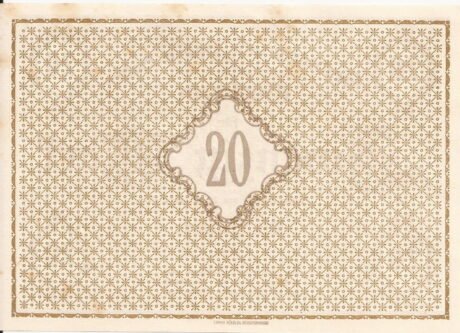 Реверс банкноты 20 marek (Niemcy) 1918