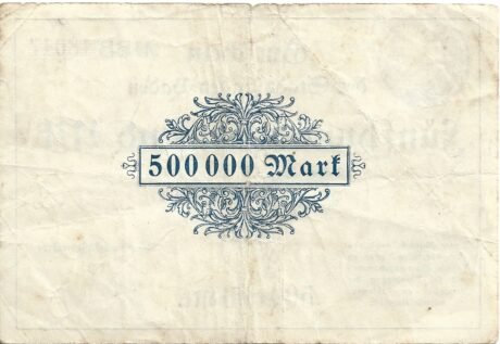 Реверс банкноты 500000 marek (Niemcy) 1923