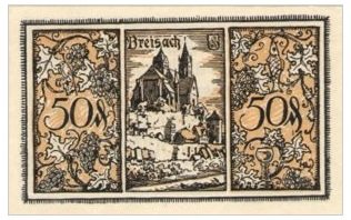 Реверс банкноты 50 fenigów (Niemcy) 1921