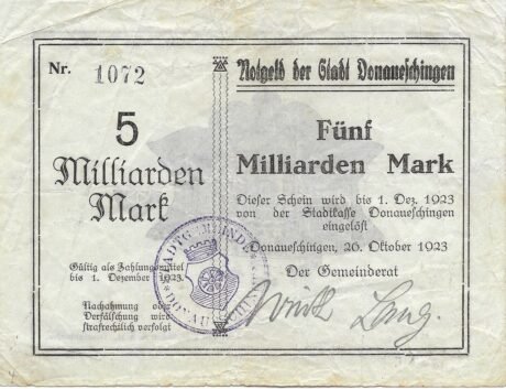 Аверс банкноты 5 000 000 000 marek (Niemcy) 1923