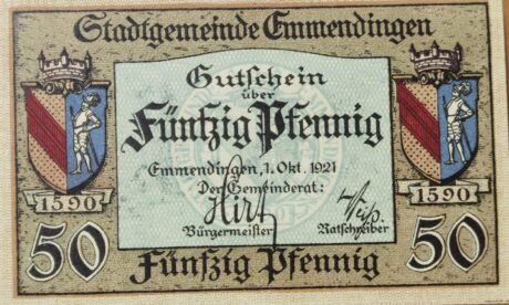 Аверс банкноты 50 пфеннигов (Германия) 1921 года