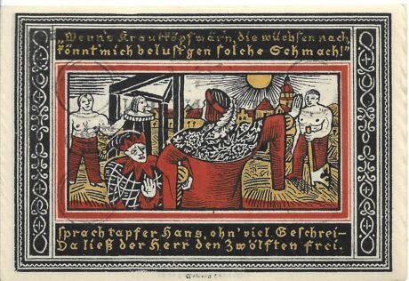 Реверс банкноты 50 fenigów (Niemcy) 1921