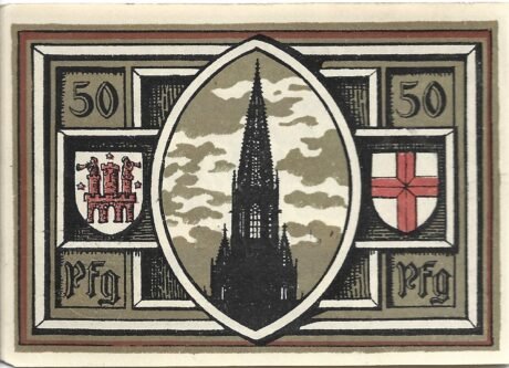 Реверс банкноты 50 fenigów (Niemcy) 1921
