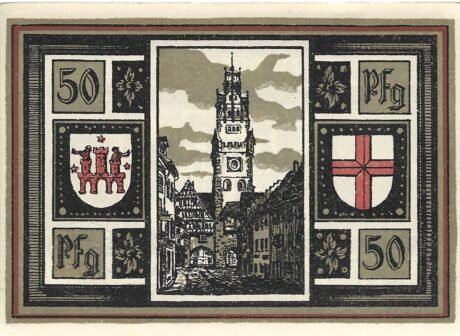 Реверс банкноты 50 fenigów (Niemcy) 1921