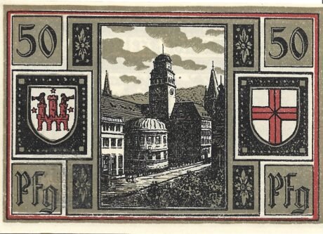 Реверс банкноты 50 fenigów (Niemcy) 1921