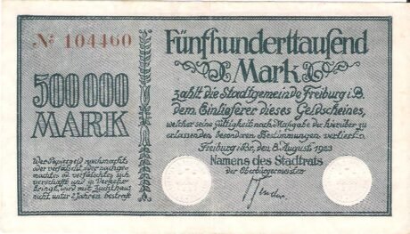 Аверс банкноты 500000 marek (Niemcy) 1923