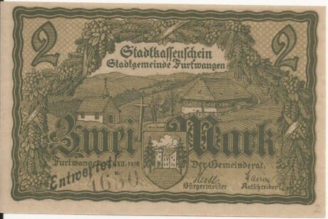 Аверс банкноты 2 marki (Niemcy) 1918