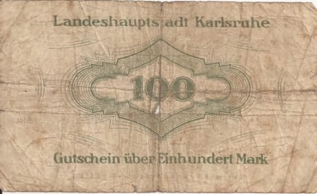 Реверс банкноты 100 marek (Niemcy) 1922