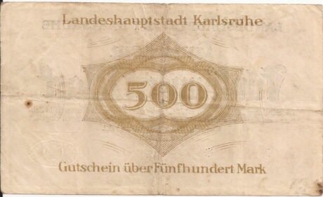 Реверс банкноты 500 marek (Niemcy) 1922