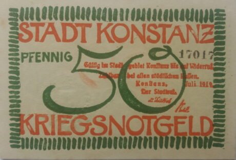 Аверс банкноты 50 fenigów (Niemcy) 1918