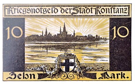 Реверс банкноты 10 марок (Германия) 1918 года