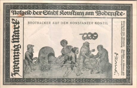 Аверс банкноты 20 marek (Niemcy) 1922