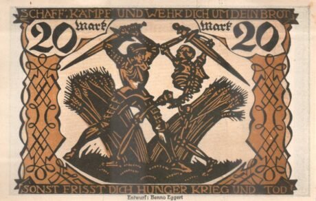 Реверс банкноты 20 marek (Niemcy) 1922