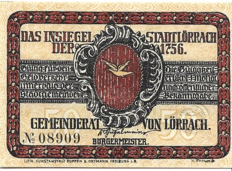 Аверс банкноты 50 пфеннигов (Германия)