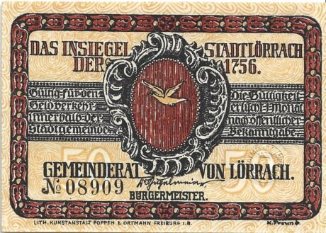 Аверс банкноты 50 пфеннигов (Германия)