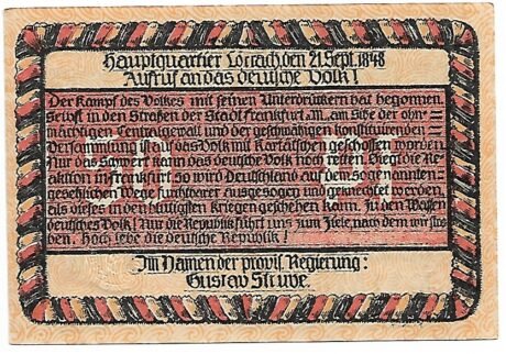 Реверс банкноты 50 fenigów (Niemcy) 1922