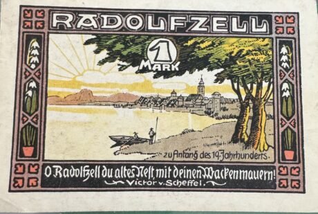 Реверс банкноты 1 marka (Niemcy) 1921