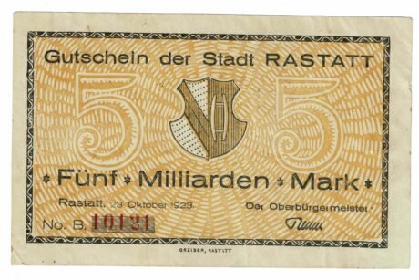 Аверс банкноты 5 000 000 000 marek (Niemcy) 1923