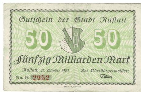 Аверс банкноты 50000000000 marek (Niemcy) 1923