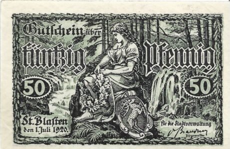 Аверс банкноты 50 пфеннигов (Германия) 1920 года