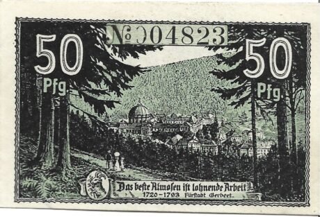 Реверс банкноты 50 пфеннигов (Германия) 1920 года