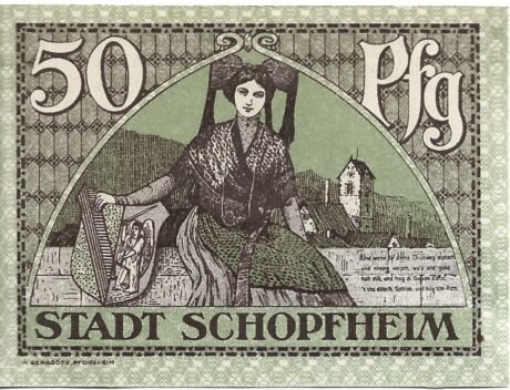 Реверс банкноты 50 fenigów (Niemcy) 1919